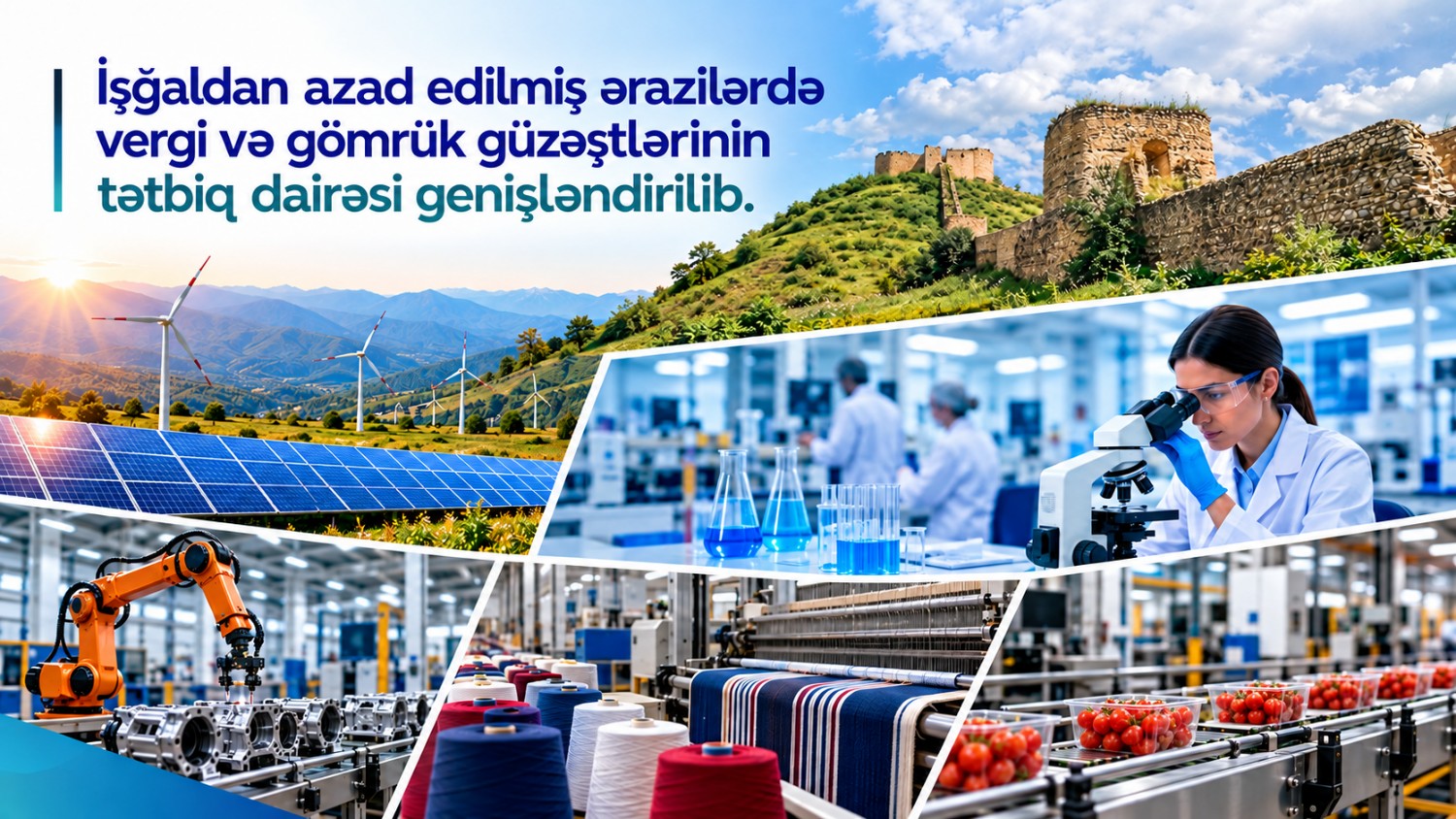 İşğaldan azad edilmiş ərazilərdə vergi və gömrük güzəştlərinin tətbiq dairəsi genişləndirilib